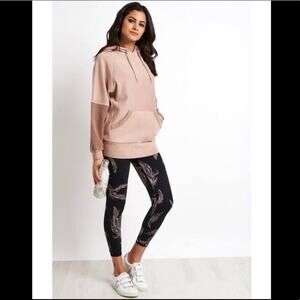 FREE PEOPLE MOVEMENT Womens Hawking Sweatshirt Hoodie in Taupe Pink Size XS